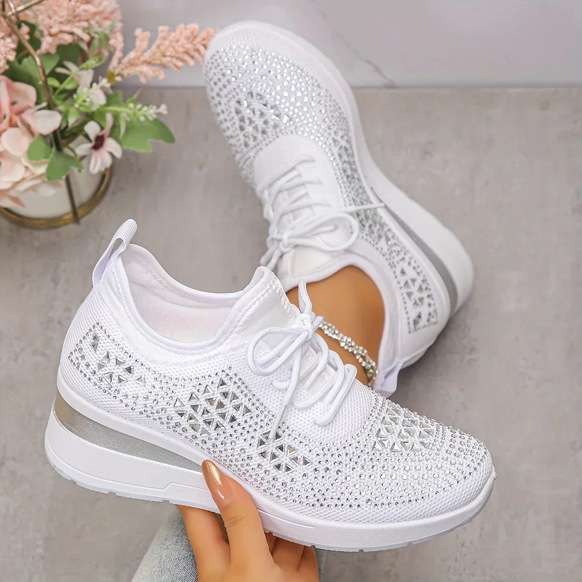 Sofia™ |  Baskets orthopédiques avec strass scintillants
